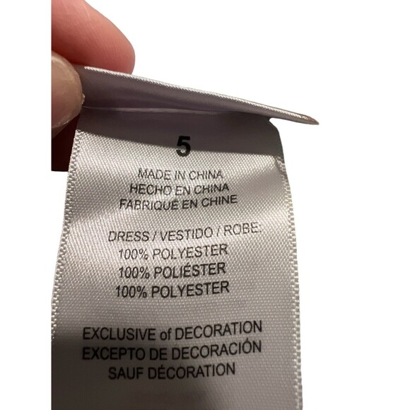 blueberi boulevard Girls Pastel Floral Ruffle Trim Swing Dress Size 5 - Picture 4 of 4